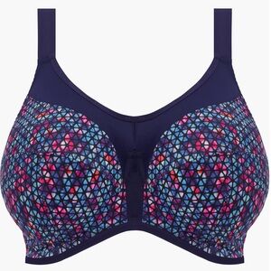 Elomi 40H Underwire Sports Bra Neon Geometric Print